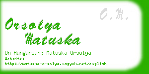 orsolya matuska business card